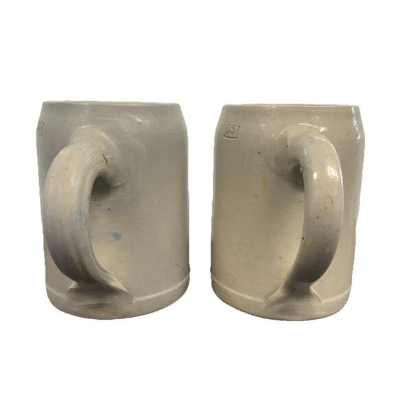 LOT of 2 Vintage Stoneware Lowenbrau Munich .5L German Beer Stein Mugs - Picture 4 of 5